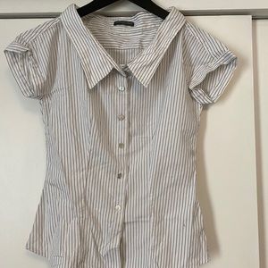 Alexander McQueen Wide Collar Button Down